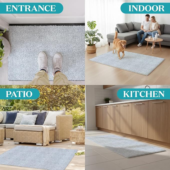 Premium Microfiber Indoor Door Mat – 24"x36" Washable Entry Mat, Waterproof