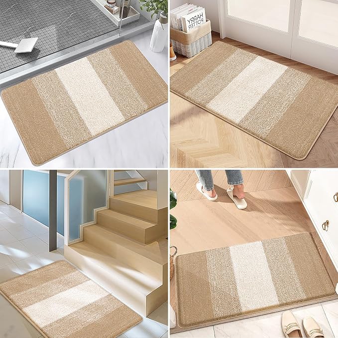 Kitinjoy Indoor Outdoor Door Mat, 71x24 Non-Slip Absorbent Dirt Trapper