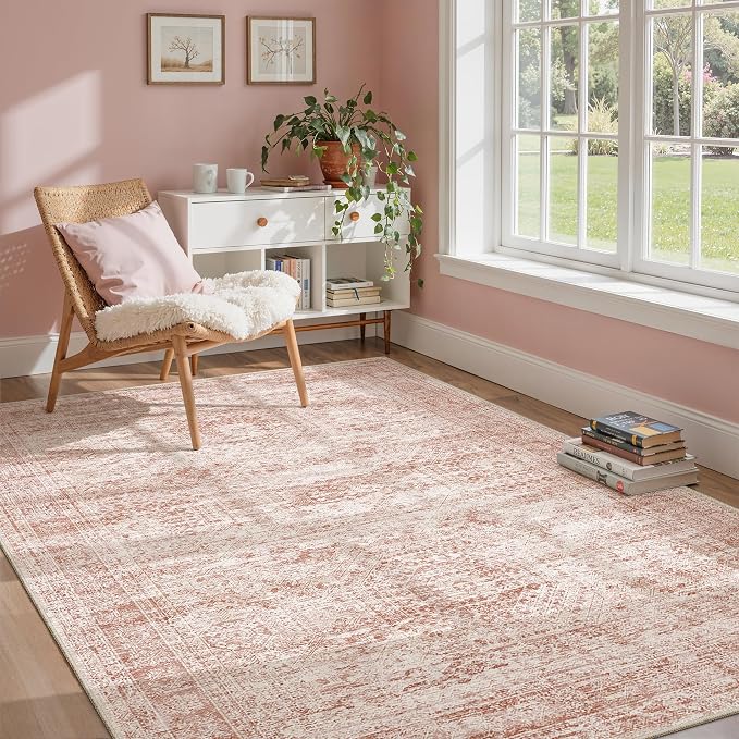 Soalmost 6x9 Area Rug for Living Room Washable Non-Slip Modern Rugs for Bedroom