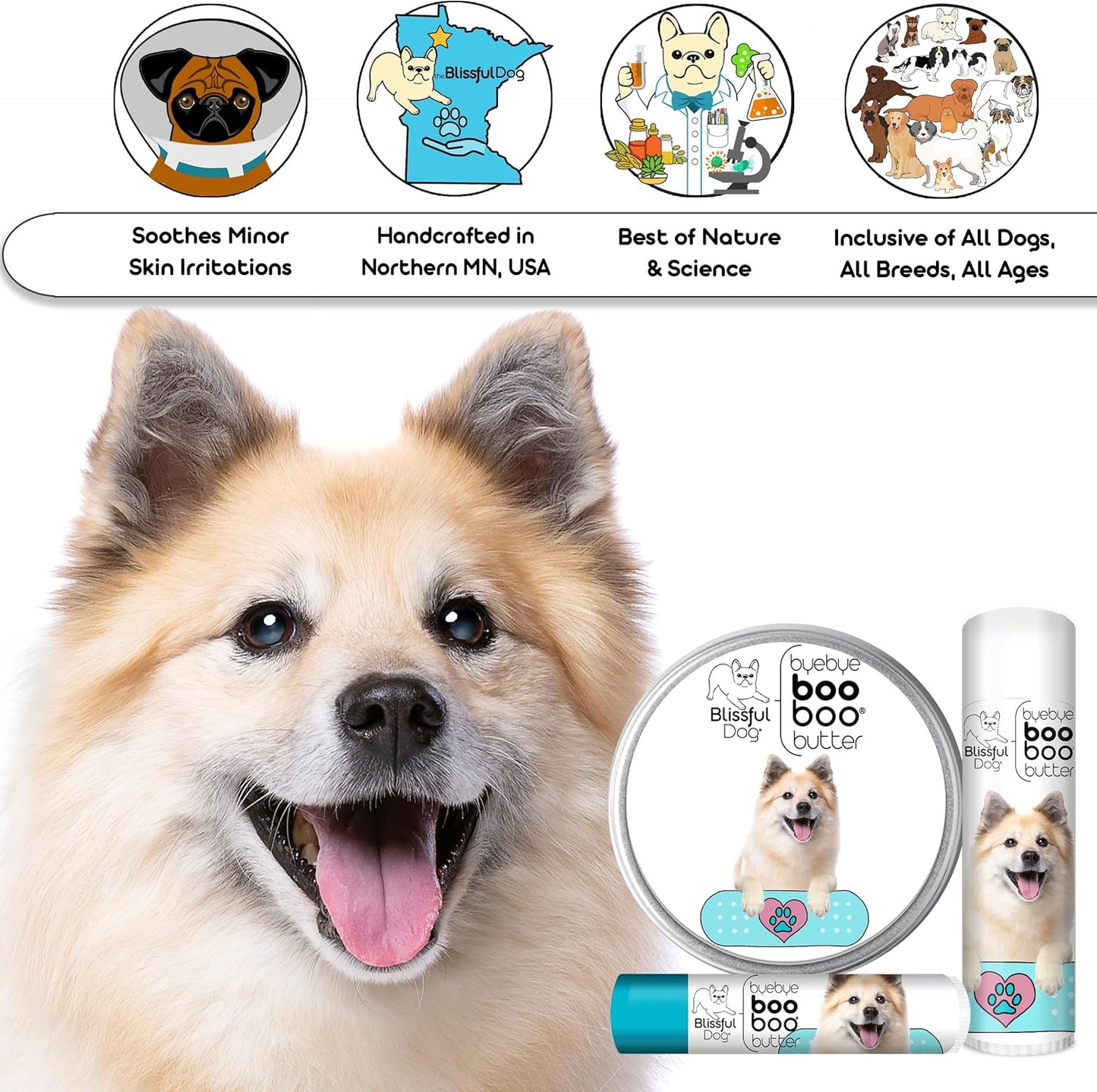 The Blissful Dog Icelandic Sheepdog Boo Boo Butter, 16 Ounce