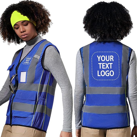 A-SAFETY High Visibility Reflective Safety Vest Customize Logo (XS-8XL)