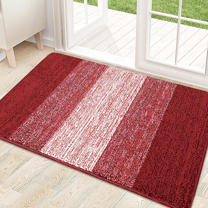 Kitinjoy Indoor Outdoor Door Mat, 32x20 Non-Slip Absorbent Dirt Trapper