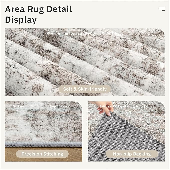 Soalmost Runner Rug 2x5 Washable Non-Slip Kitchen Runner Rugs
