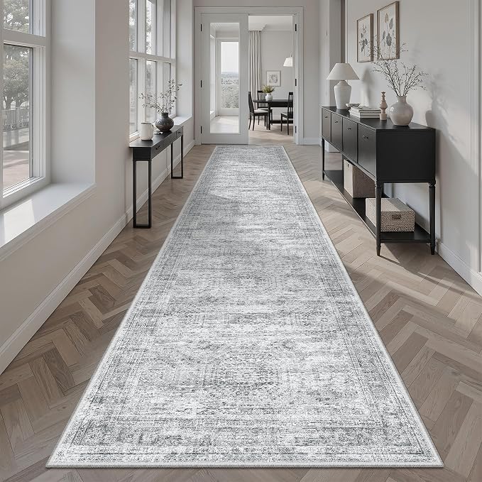 Runner Rug 2'6" x 12' Washable Non-Slip Runner Rugs