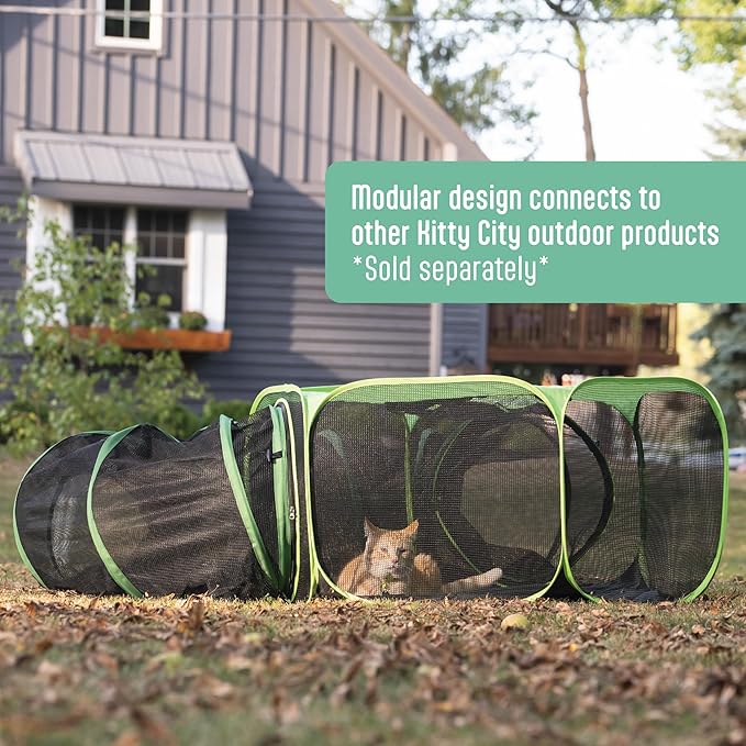 Kitty City Outdoor Catio Furniture and Play Kits for Cats, Combo/Large