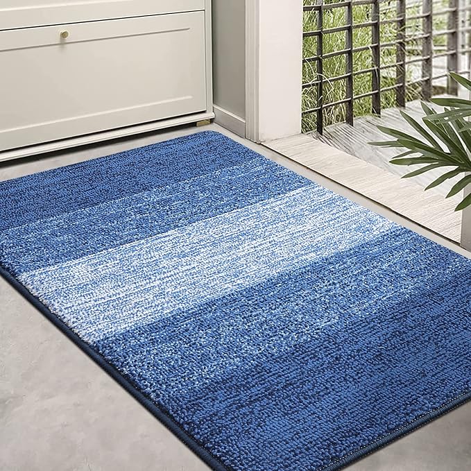 Kitinjoy Indoor Outdoor Door Mat, 36x24 Non-Slip Absorbent Dirt Trapper
