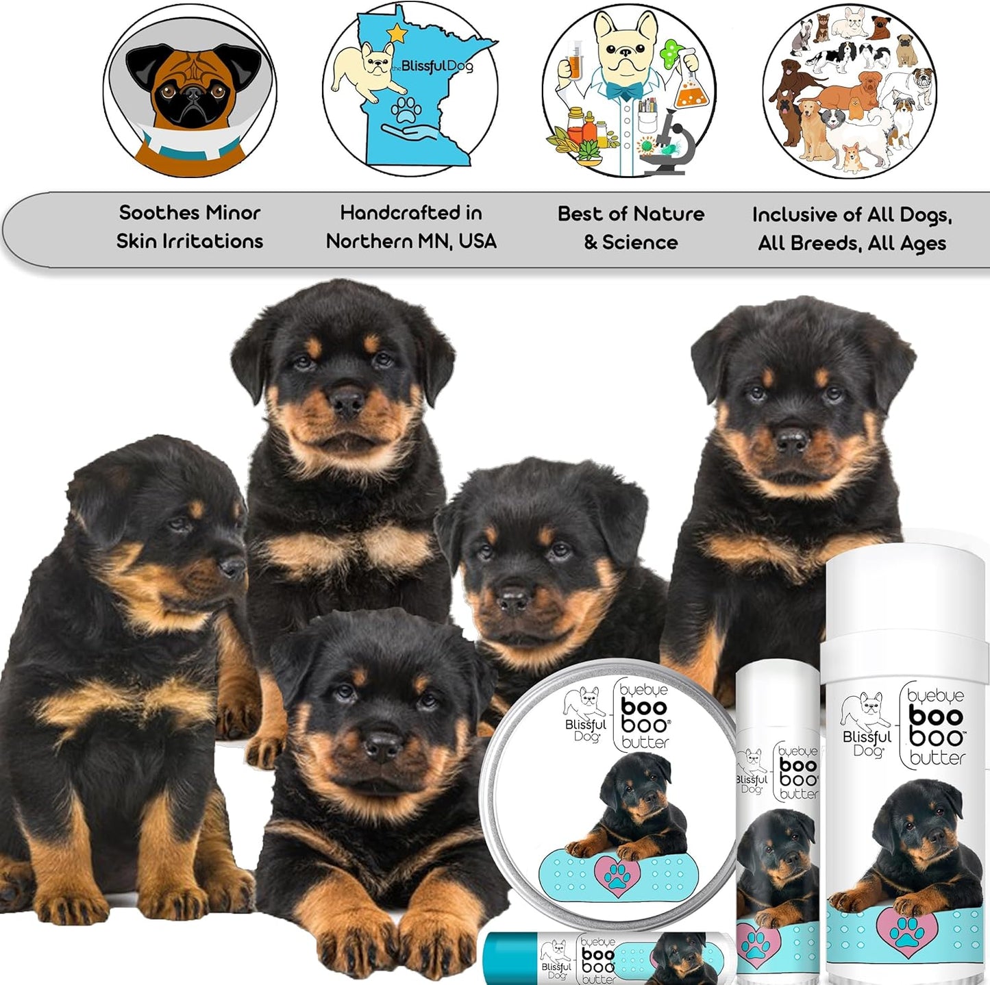 The Blissful Dog 1 oz TIN Rottweiler Booboo Butter