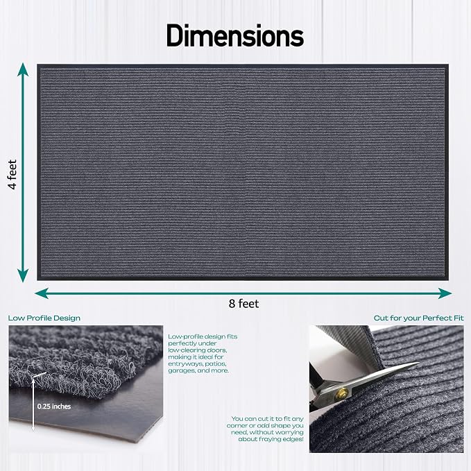 MaxMat® 4x8 Outdoor Rug, Extra Large Entryway Mat
