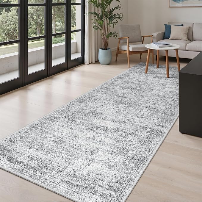Soalmost Hallway Runner Rug 4x8 Wide: Washable Thin Runners