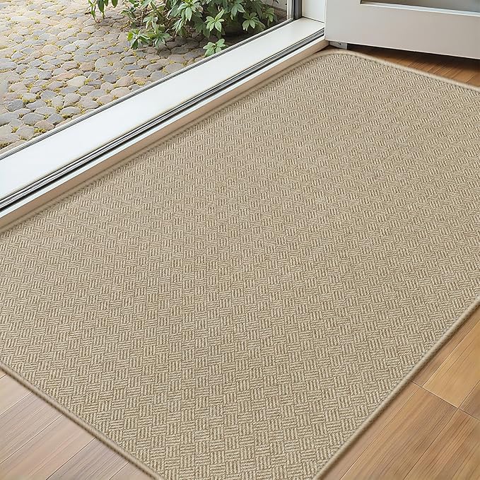 Ultra Thin Door Mat Indoor Entrance 17"x29", Low-Profile Indoor Door Mat