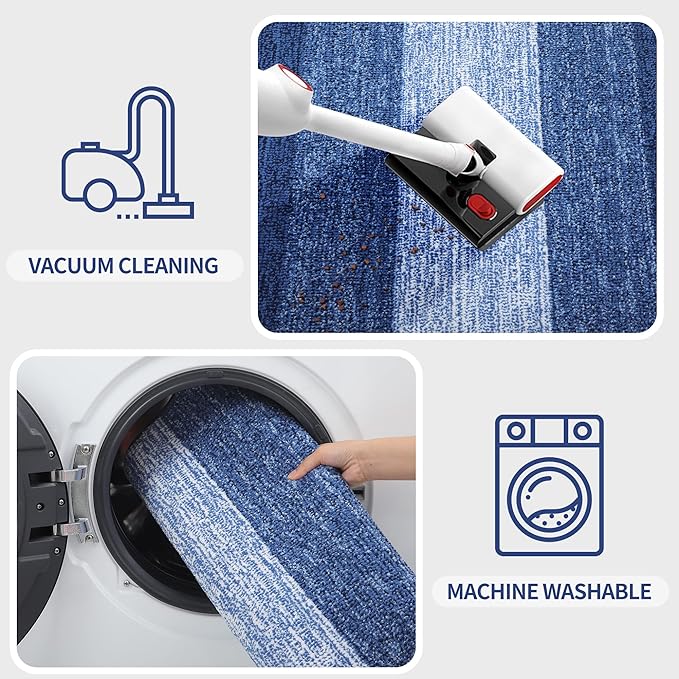 Kitinjoy Indoor Outdoor Door Mat, 50x30 Non-Slip Absorbent Dirt Trapper