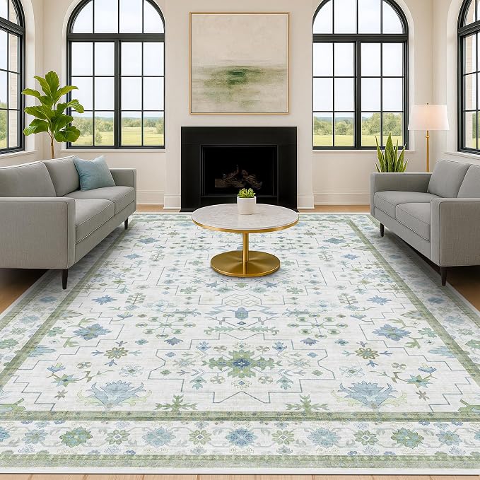 Hazo Haus Washable Rugs for Living Room 10x12