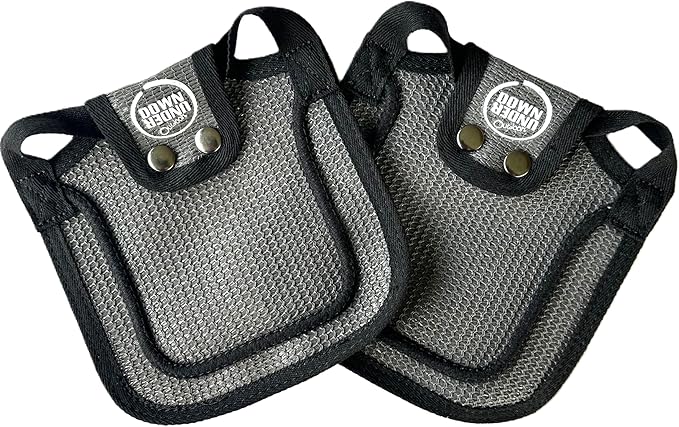 DOWN UNDER OUTDOORS 2 Pack Small Chicken Saddles for Bantams and Young Birds, Includes Shoulder Covers (Grey Mesh)