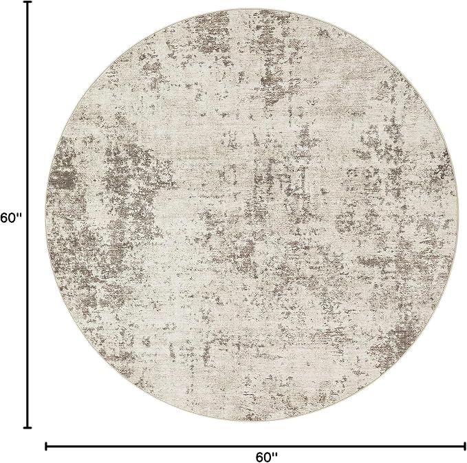 UERMEI 5ft Round Area Rug Living Room Rugs