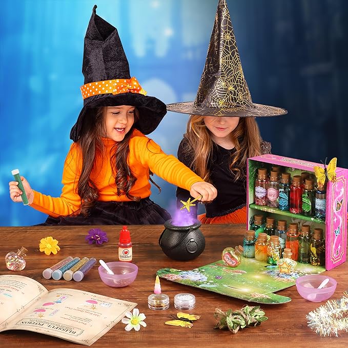 wookidel Fairy Magic Craft Kit for Kids with 20PCS Potion Bottles - Fairy Magical Potions Making Craft Kit - Gift for Christmas, Birthday, Creative Art Craft Kit for Girls Boys 6 7 8 9 10 Year Old