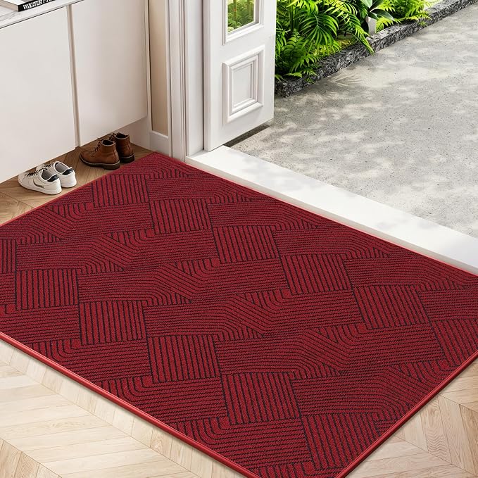 Indoor Door Mat 30"x47" Large, Low-Profile Welcome Front Door Mat Indoor