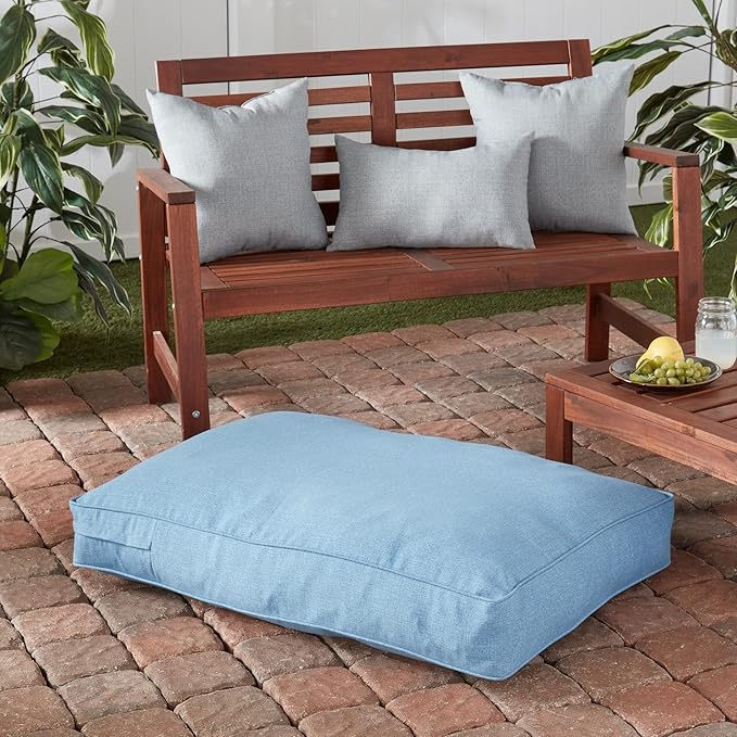 Casey Small (36 x 24 in.) Denim Rectangle Indoor/Outdoor Pillow Style Dog Bed