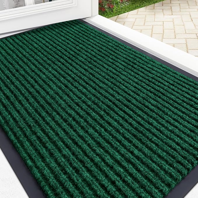 OLANLY Front Door Mat Indoor Outdoor Entrance, Waterproof Heavy Duty Doormat