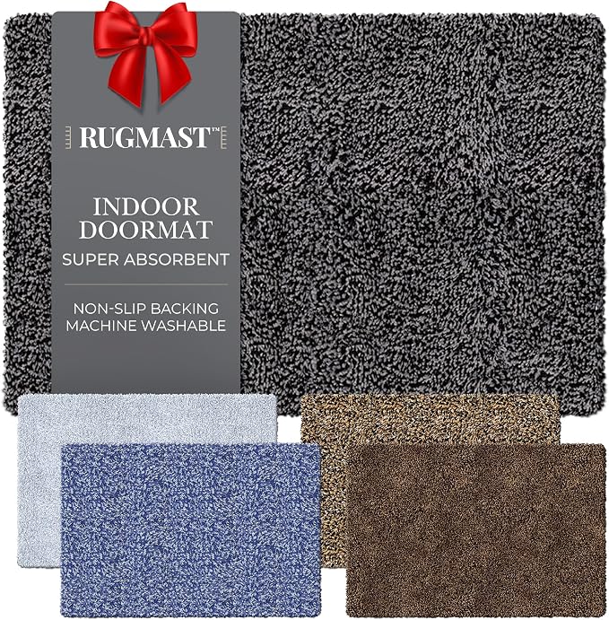 Premium Microfiber Indoor Door Mat – 36"x72" Washable Entry Mat, Waterproof