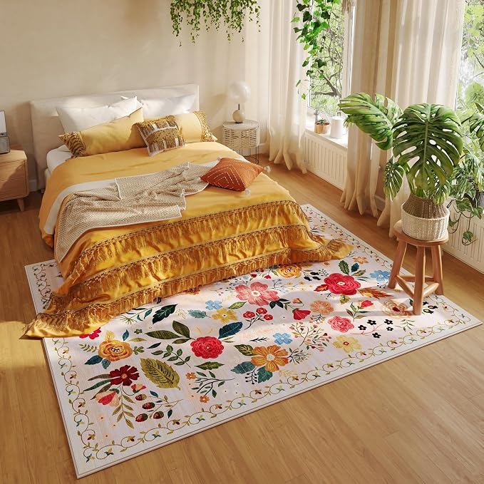 Rugcomf Area Rugs 8x10 Rug for Living Room Clearance Washable Boho Area Rug Non