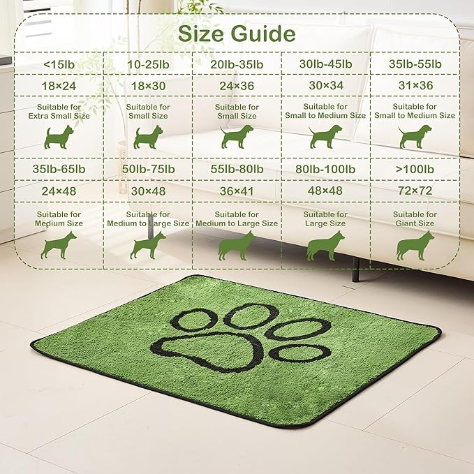Qeils Reusable Dog Pee Pads, 2 Pack Super Absorbent & Leakproof Washable Puppy Pads with Soft Green Top Layer, for Potty Training, Crates, Couch, Car Seats & Pet Beds, 30"x 48"