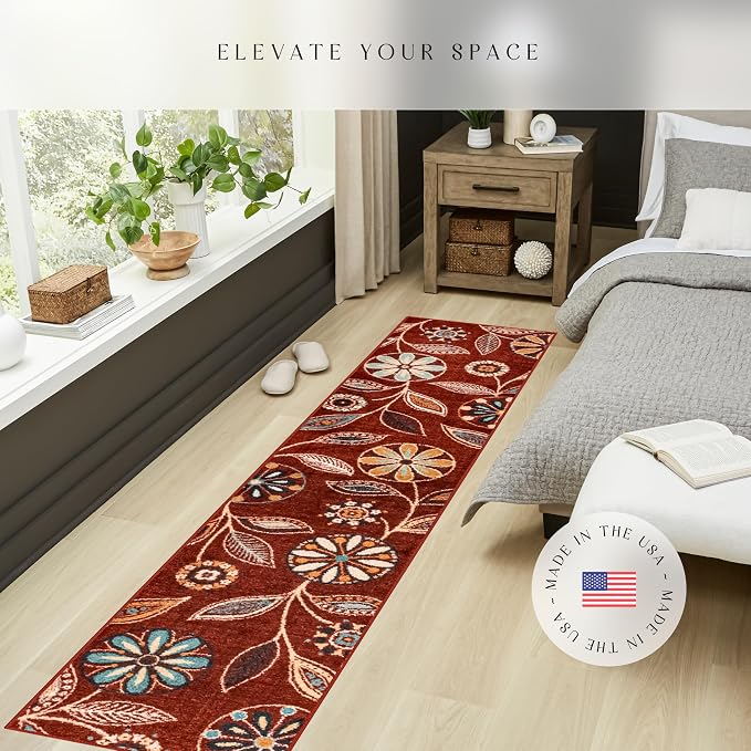 Maples Rugs Reggie Floral Runner Rug