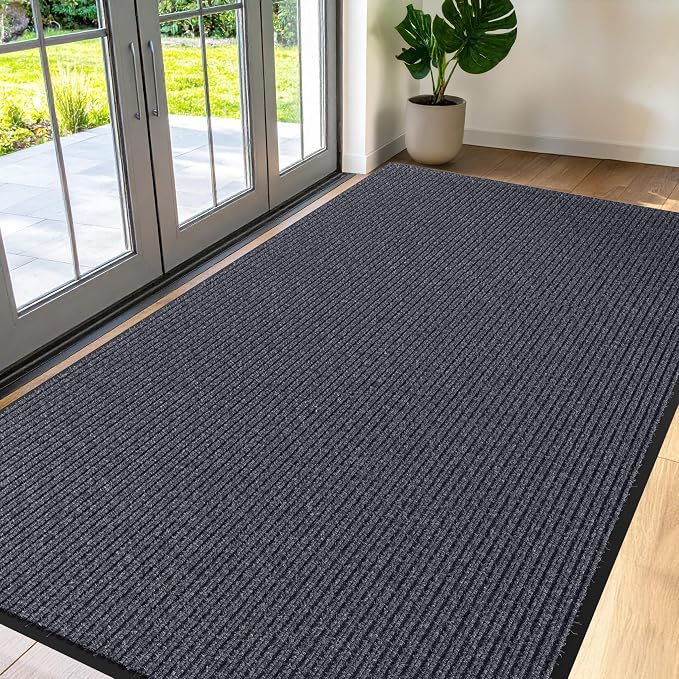 Commercial Door Mat 3'x6' Grey, Heavy Duty Industrial Floor Mat