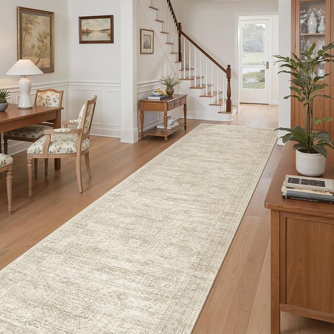 Soalmost Runner Rug 3x12 Washable Non-Slip Hallway Runner Rugs