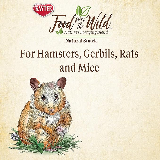 Kaytee Food from The Wild Natural Snack for Pet Hamsters, Gerbils, Rats and Mice, 2 Ounces
