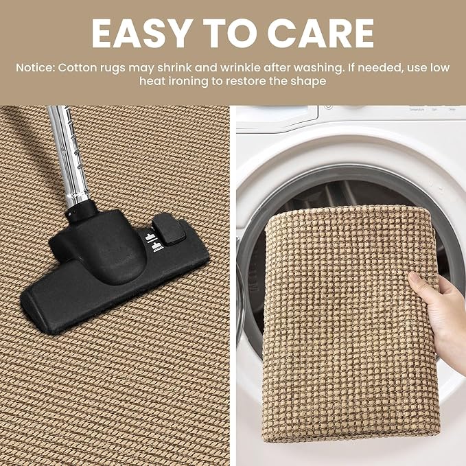 IOHOUZE Washable Runner Rug 2x10 Non Slip Rubber Backed Long Hallway Runner