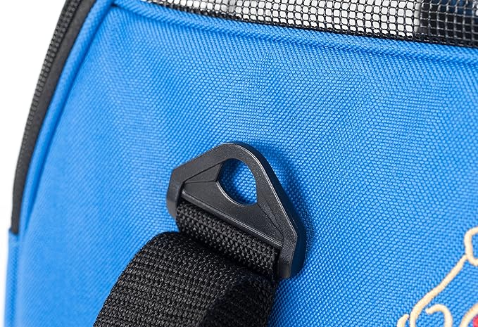 Pawer Soft-Sided Pet Carrier for Cat and Small Dog,Blue Color,Medium Size,Washable 600D Oxford Cloth Airline Approved Travel Tote,with 2 Mesh Opens and a Strap for Carry,Multiple Colors Available