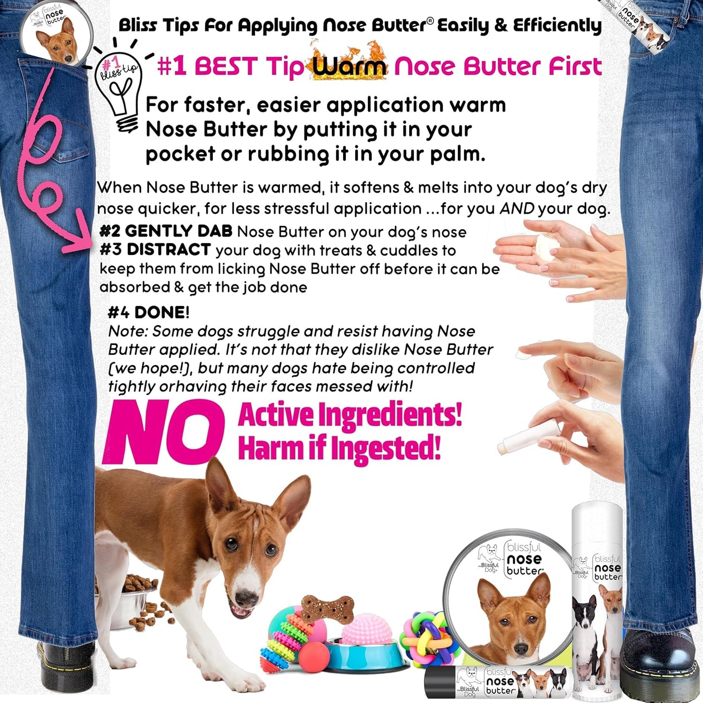 The Blissful Dog Basenji Unscented Nose Butter, 16oz