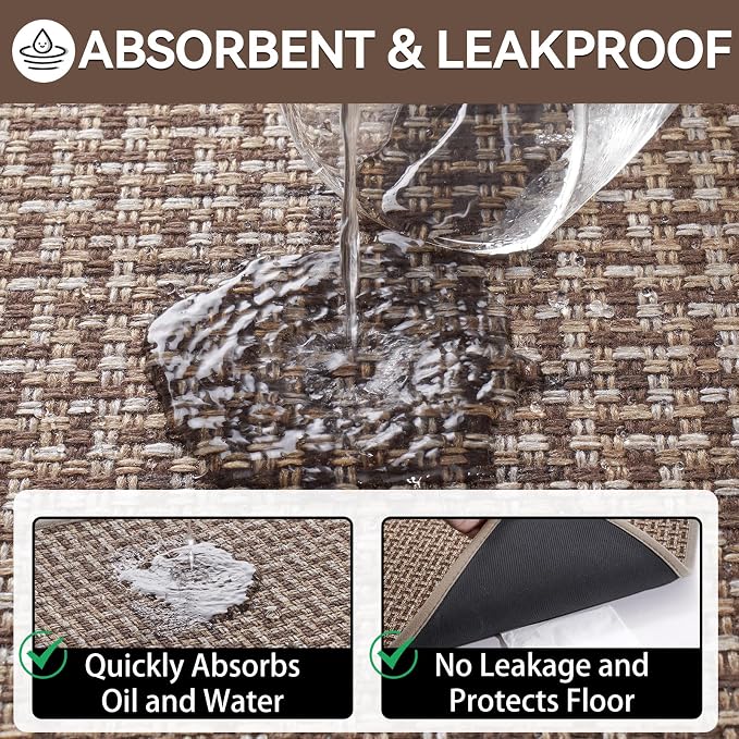 YDKGL Door Mat 31x47, Dirt Resistant and Absorbent, Non-Slip Rubber Backing