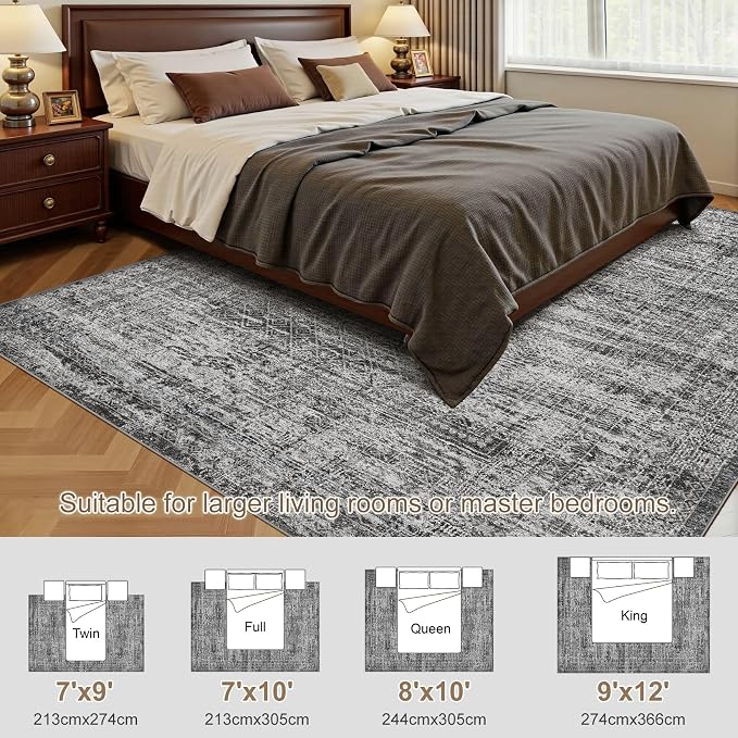 UERMEI 7x9 Area Rug Living Room Rugs