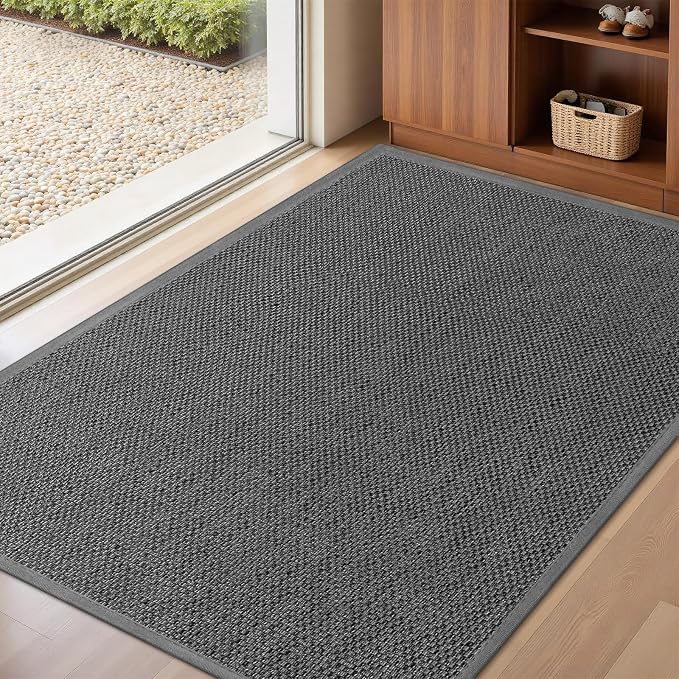 LEKEEPGO Door Mat 32"x47", Non Slip Door Mat Indoor Entrance, Rubber Backing