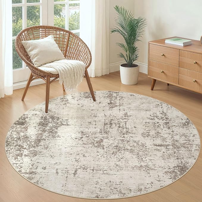 UERMEI 5ft Round Area Rug Living Room Rugs