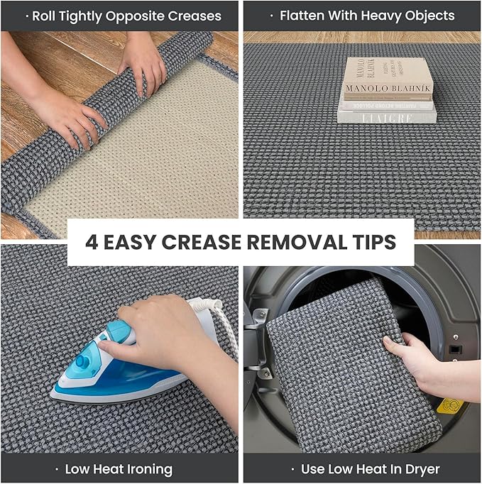 IOHOUZE Washable Runner Rug 3x12 Non Slip Rubber Backed Extra Long Hallway