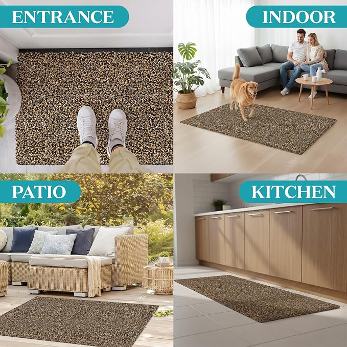 Premium Microfiber Indoor Door Mat – 20"x30" Washable Entry Mat, Waterproof