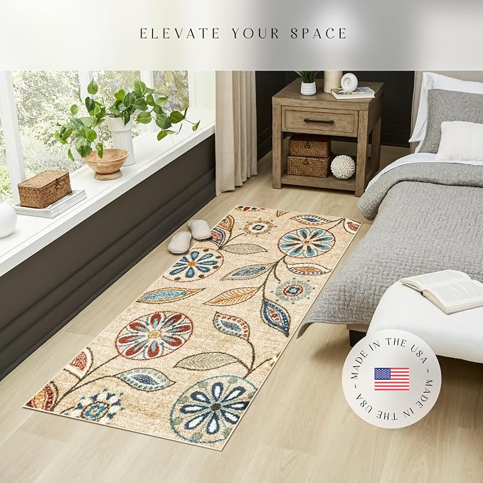 Maples Rugs Reggie Floral Runner Rug