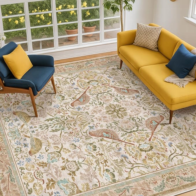 Washable Area Rugs 5x8 for Bedroom