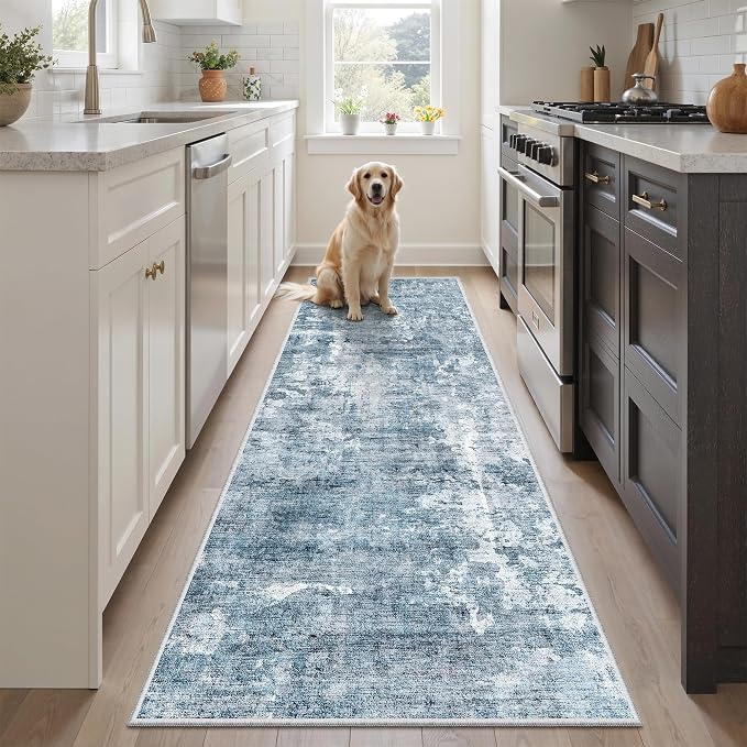 Soalmost Runner Rug 2'x6' Abstract Washable Non-Slip Runner Rugs