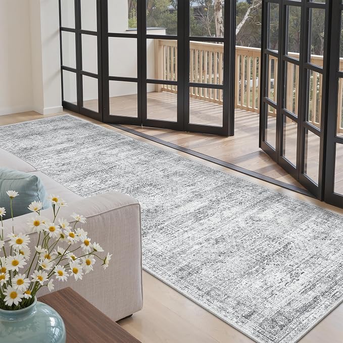Soalmost Runner Rug 3x8 Washable Non-Slip Hallway Runner Rugs