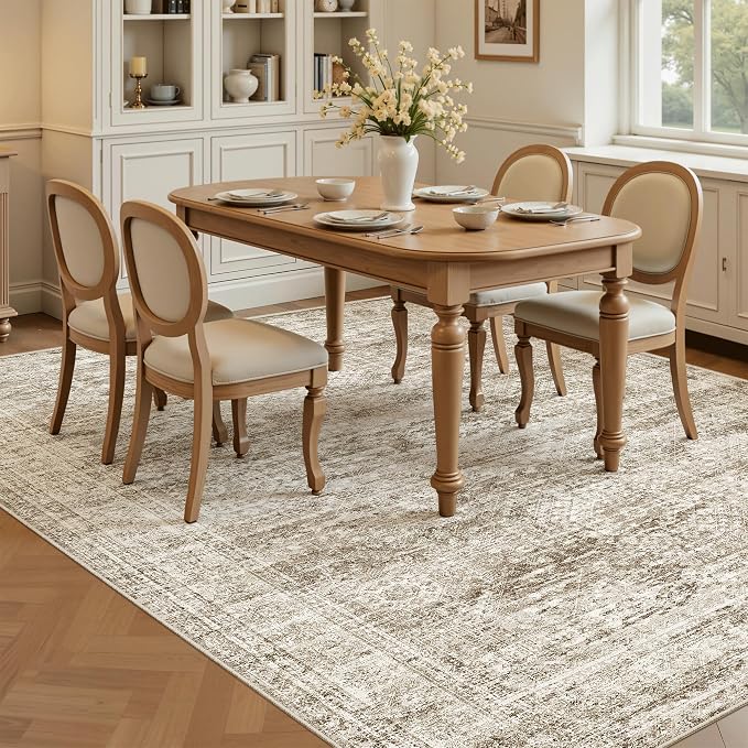 Soalmost 6x9 Area Rug for Living Room Washable 6x9 Rug Non-Slip Modern Rugs for