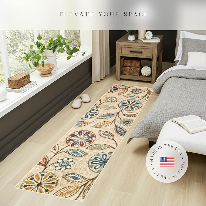 Maples Rugs Reggie Floral Runner Rug