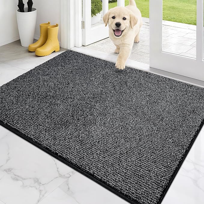 PURRUGS Dirt Trapping Door Mat 32" x 47", Non-Slip Machine Washable Entry Rug