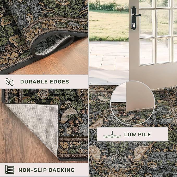 8ft Long Floral Kitchen Runners
