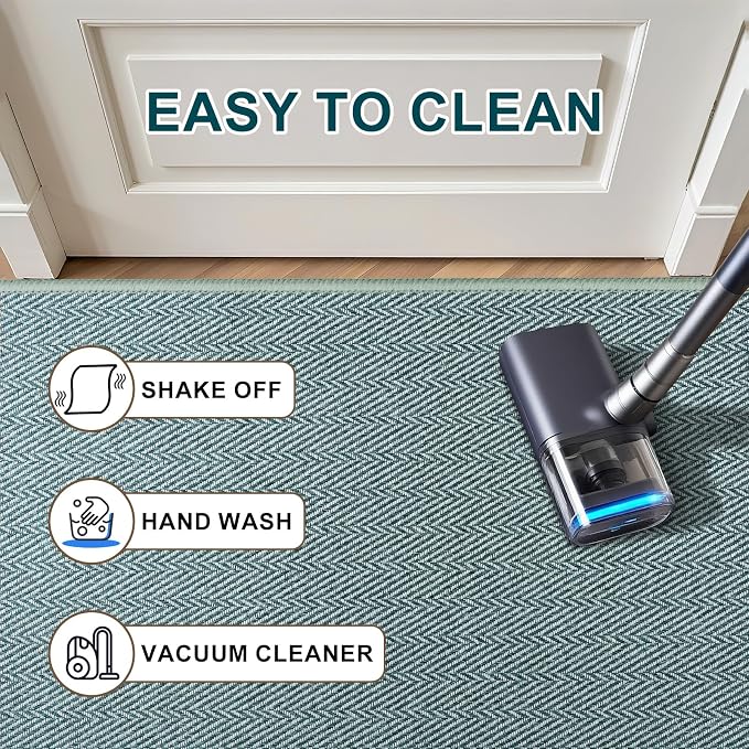 Ultra Thin Door Mat Indoor Entrance 24"x47", Low-Profile Indoor Door Mat