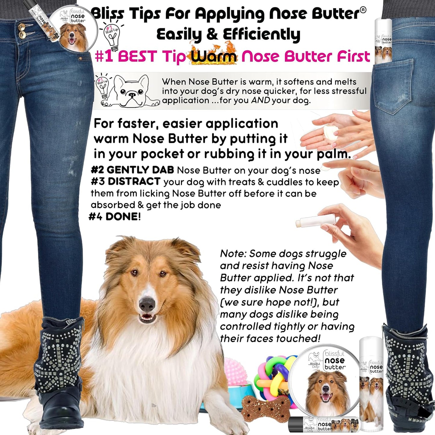 The Blissful Dog Collie Unscented Nose Butter, 16oz
