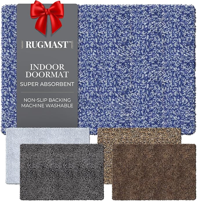 Premium Microfiber Indoor Door Mat – 36"x60" Washable Entry Mat, Waterproof