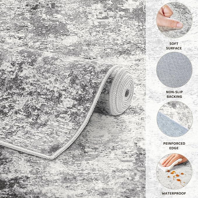 UERMEI 10ft Round Area Rug Living Room Rugs